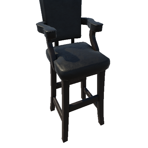 Rustic Bar Stool - Black